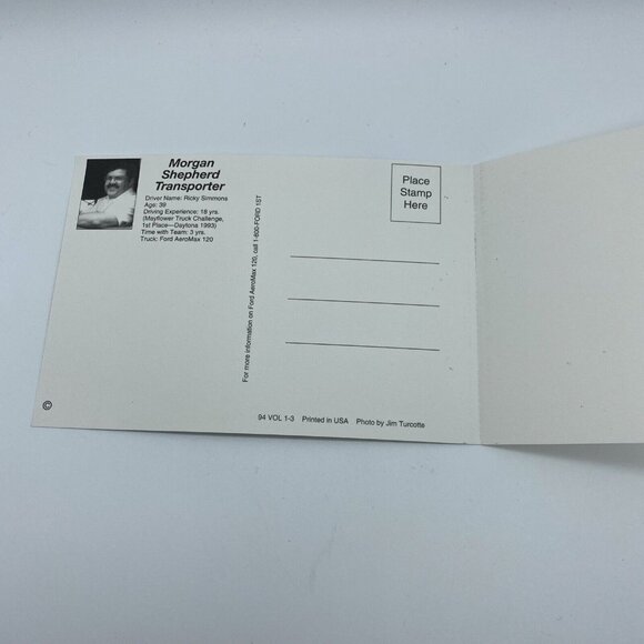 Morgan Shepherd Nascar Transporter Photo Postcard 4 1/4 x 6 1/2 21 Citgo Car - Picture 5 of 6